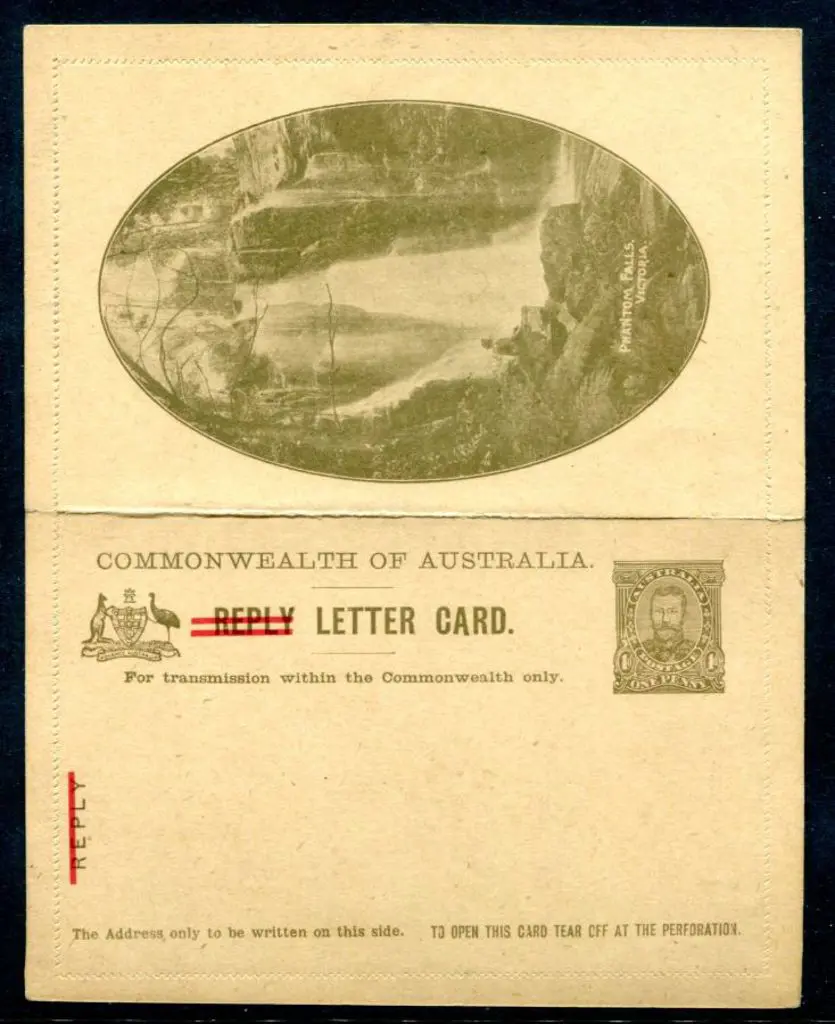 1917 1d Full Face divided Reply Lettercard, perf. ... Image 1++