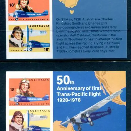 1978 72c Aviators Miniature Sheet postal forgery ...