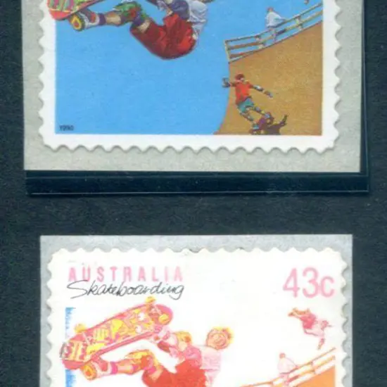 1991 43c Skateboarding from the fifth printing ...