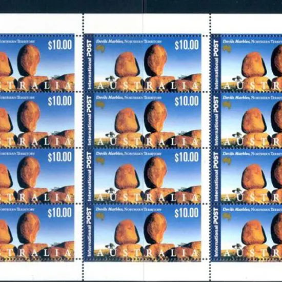 2000 $10 "Devil's Marbles" International Post ...