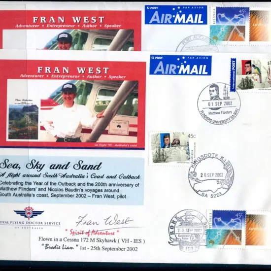 2001 & 2002 Matthew Flinders commem covers ...