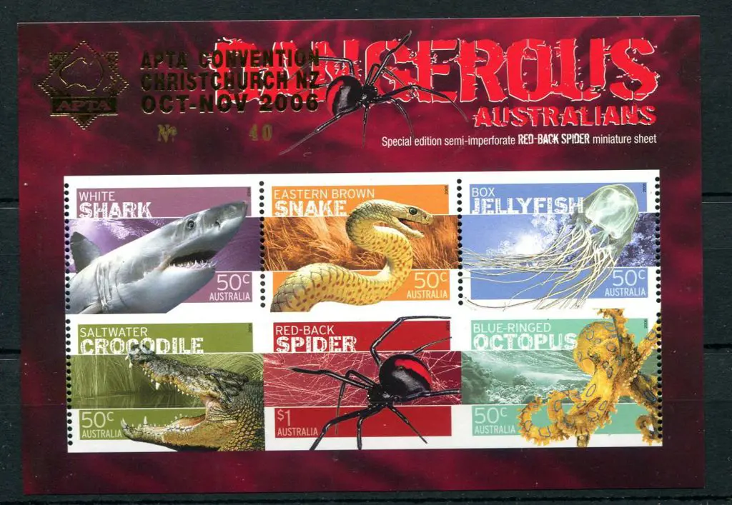 2006 Dangerous Australians Spider M/S containing ... Image 1++