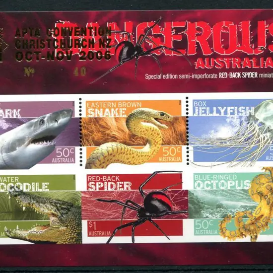 2006 Dangerous Australians Spider M/S containing ...