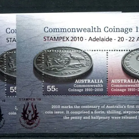 2010 (20th-21st Aug) "Stampex '10 Adelaide" set of ...