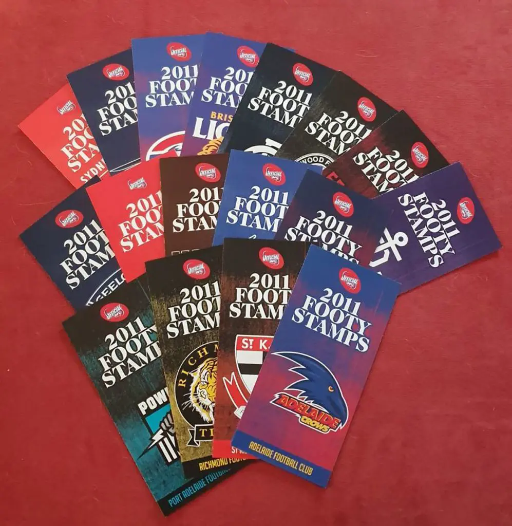 2011 AFL "Footy Stamps" in A4 S/A format for every ... Image 1++