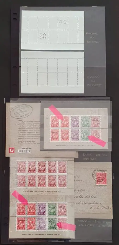 2014 $7 KGV Centenary sheetlet of 10 from the ... Image 1++