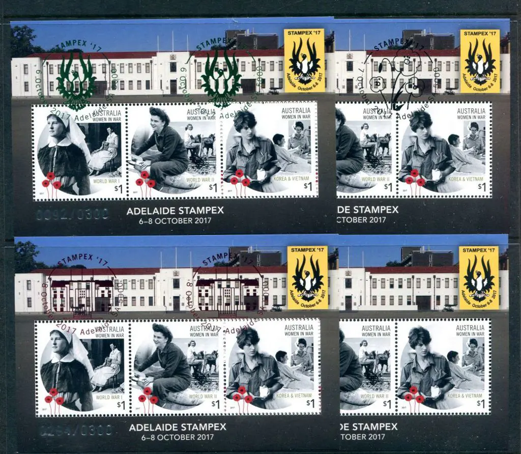 2017 (6th-8th Oct) $3 Adelaide Stampex set of 3 ... Image 1++