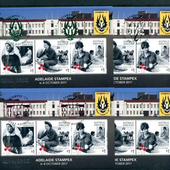 2017 (6th-8th Oct) $3 Adelaide Stampex set of 3 ...