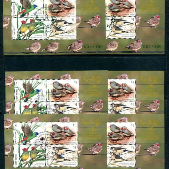 2018 (16th-18th March) Finches set of 3 M/S's for ...