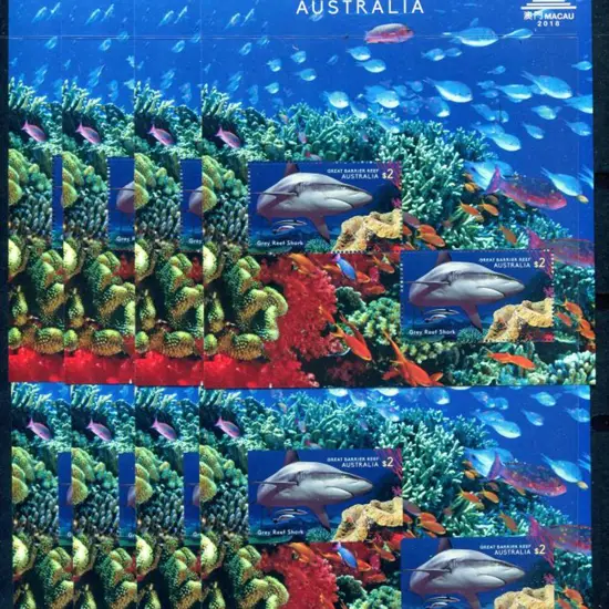 2018 $4 Barrier Reef Macau 2018 large Exhib M/S ...
