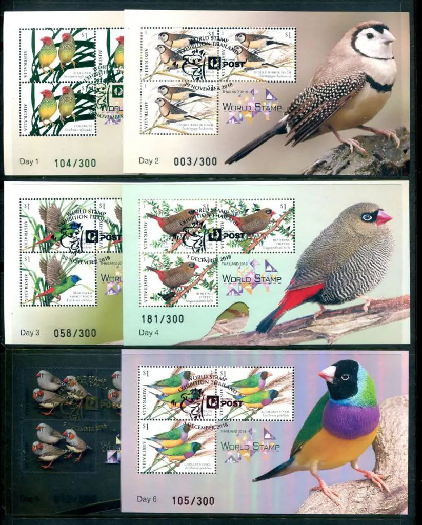 2018 (28th Nov-3rd Dec) Finches embellished set of ... Image 1++