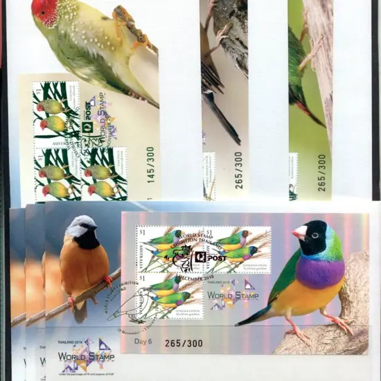 2018 (28th Nov-3rd Dec) Finches set of 6 ...