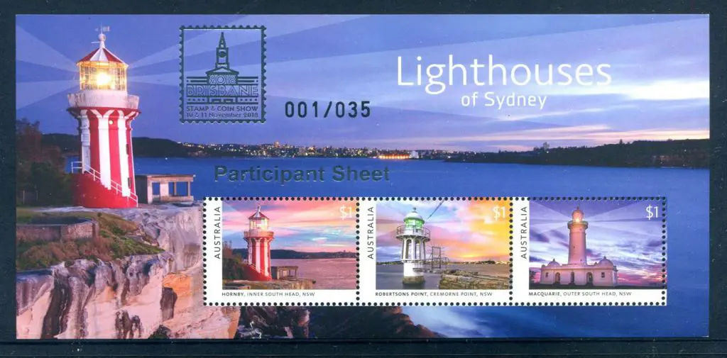 2018 Lighthouses of Sydney M/S overprinted ... Image 1++