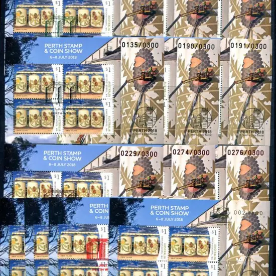2018 Silos M/S sets of 3 for "Perth Stamp & Coin ...