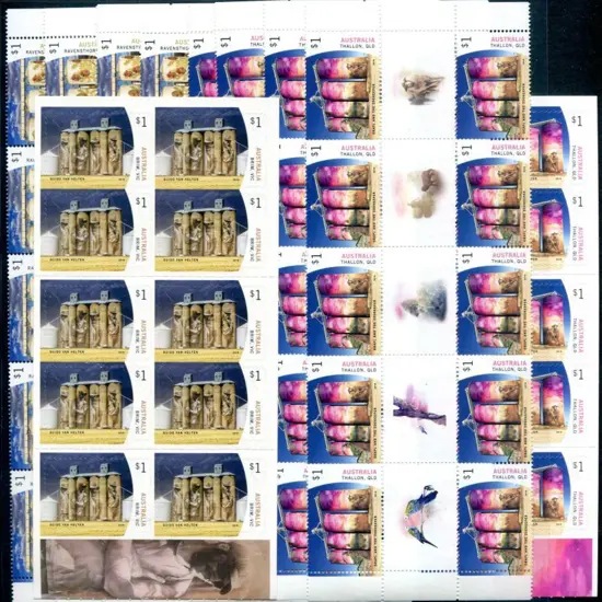 2018 Silos set of 4 in illust gutter blocks of 10 ...