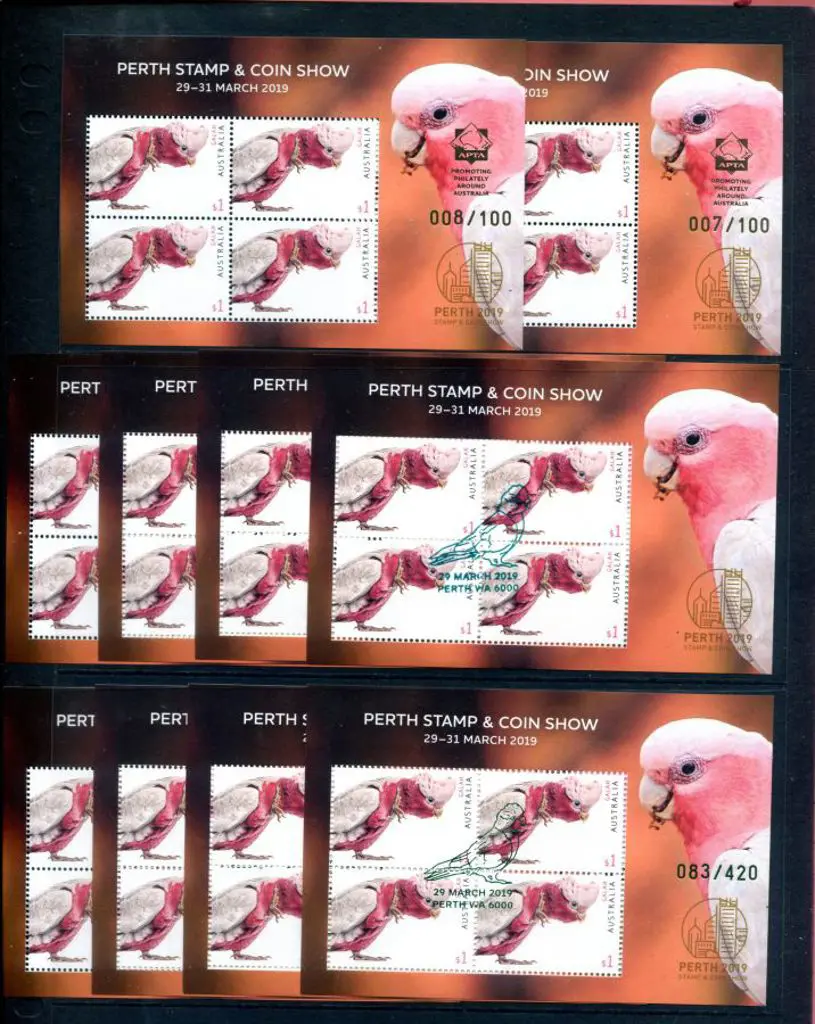 2019 (29th-31st Mar) Perth Stamp & Coin Show set ... Image 1++