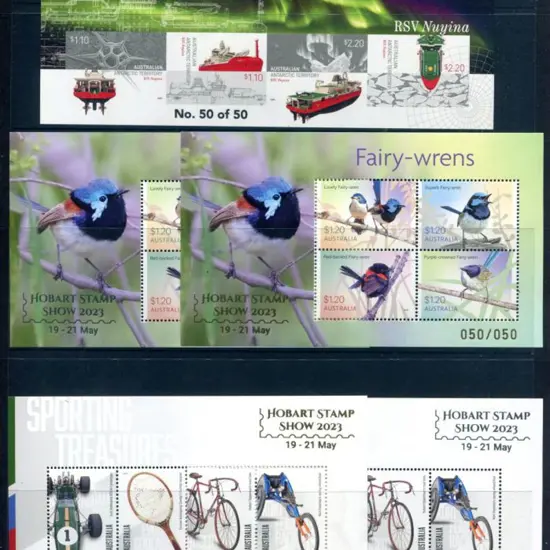 2023 (19th-21st May) Hobart Stamp Show ovptd M/S ...