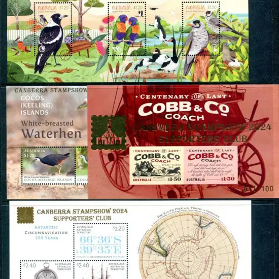 2024 (Sept) Canberra Stampshow set of 4 M/S's for ...