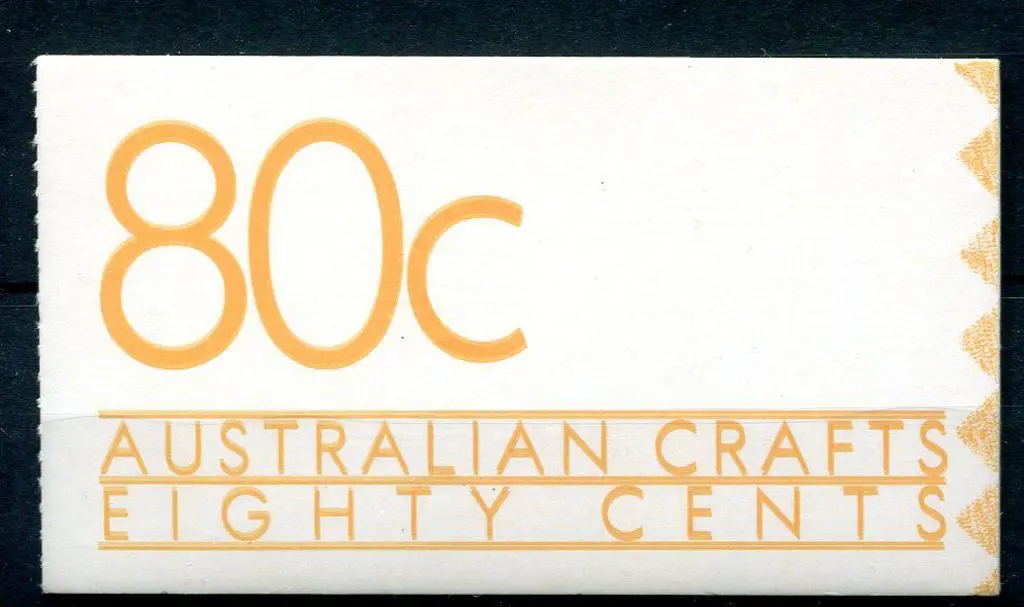 1988 80c Aust Crafts Booklet with "double printed" ... Image 1++