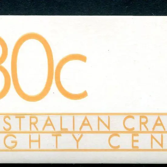 1988 80c Aust Crafts Booklet with "double printed" ...