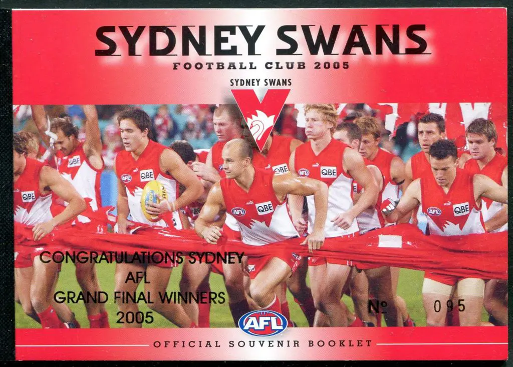 2005 $10.95 Sydney Swans AFL Clubs Prestige ovptd ... Image 1++