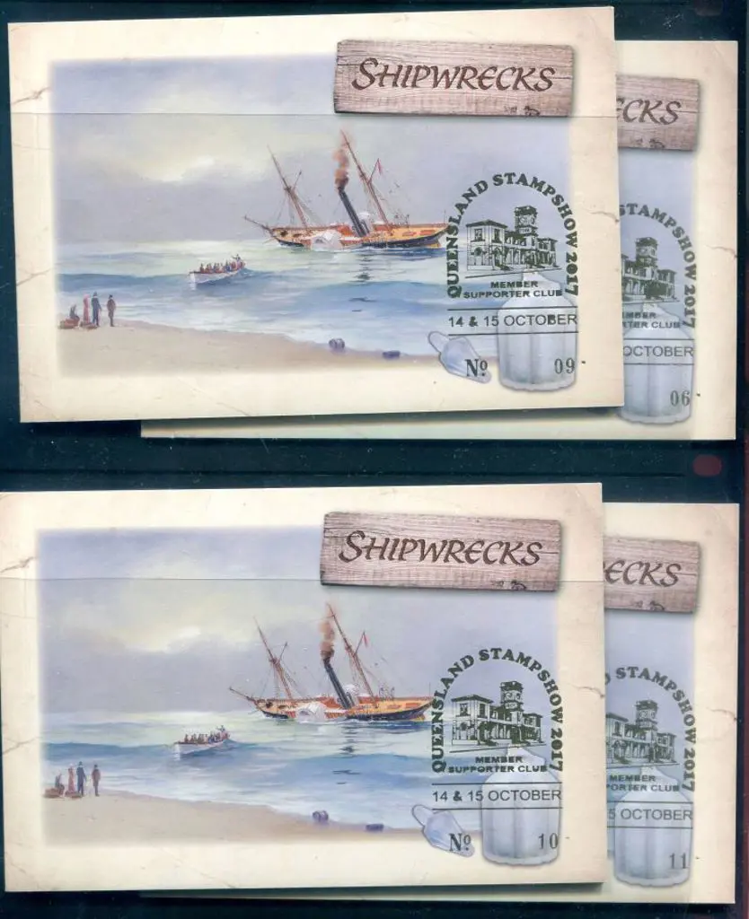 2017 $20.95 Shipwrecks Prestige ovptd "Queensland ... Image 1++