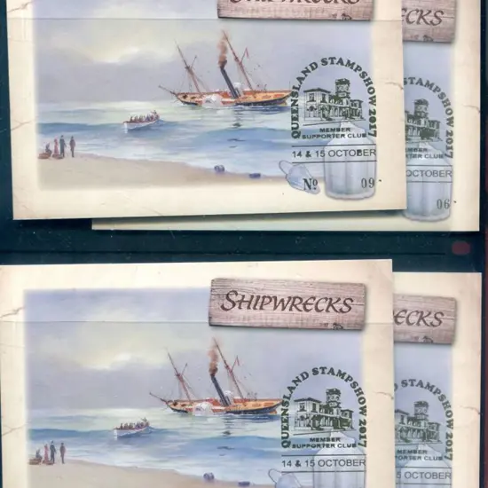 2017 $20.95 Shipwrecks Prestige ovptd "Queensland ...