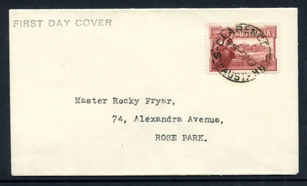 1927 (9th May) 1½d Parliament House centrally tied ... Image 1++