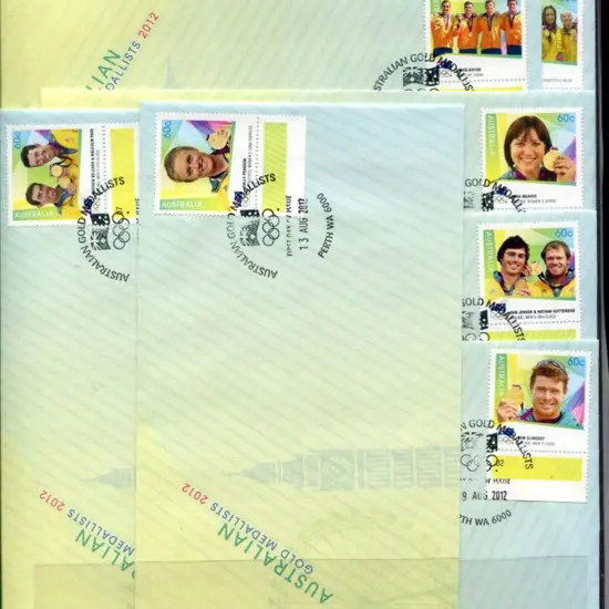 2012 Olympic Gold Medallist FDC sets of 7 x 2 on ...
