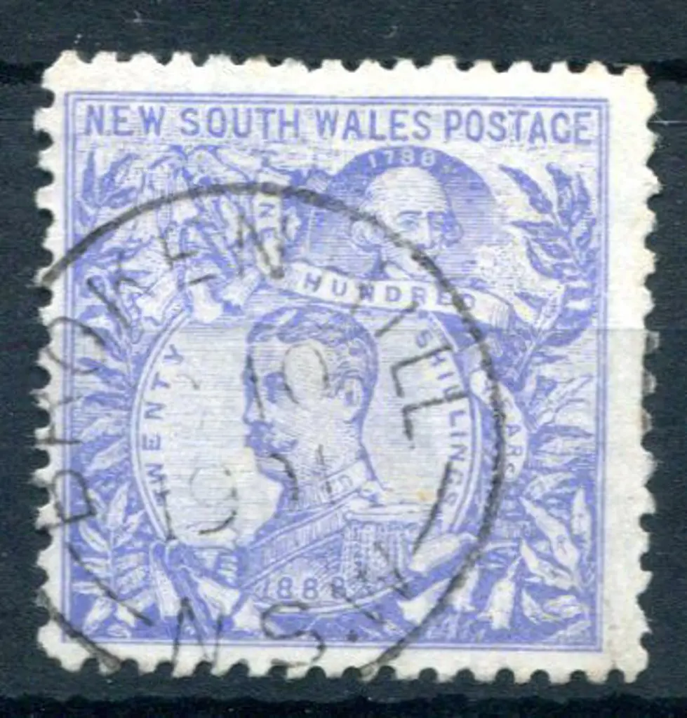 1890 20/- cobalt blue, perf. 11½x12. Fine used ... Image 1++