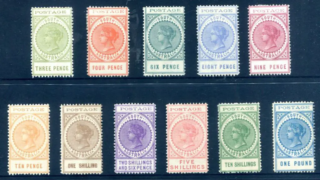 1902/04 3d to £1 QV "Thin Postage" set with only ... Image 1++