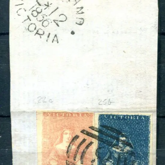 1856 Portland SE 12 1856 oval cancel on piece with ...