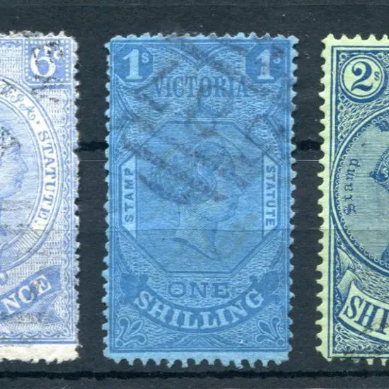 1884 6d blue, perf. 13 (SG 223), 1/- blue/blue, ...