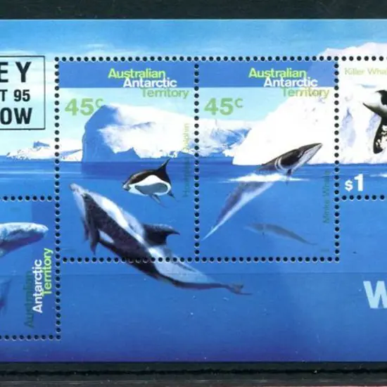 1995 Whales & Dolphins M/S ovptd "SYDNEY ...