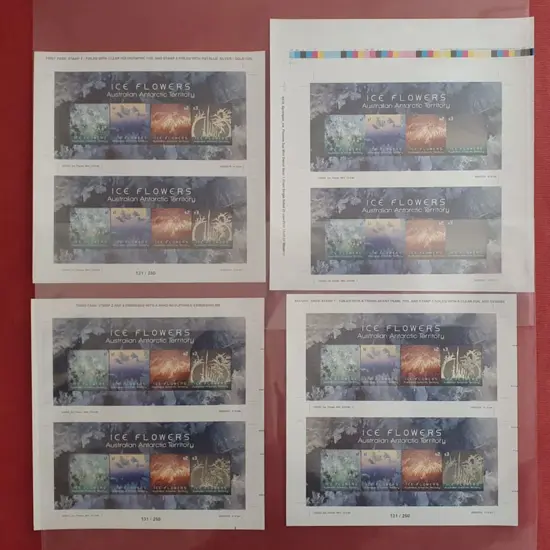 2016 Ice Flowers imperforate & progress M/S's all ...