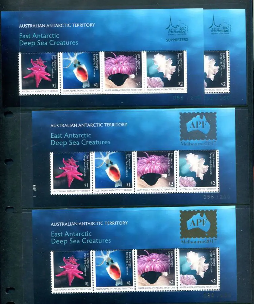 2017 East Antarctic Deep Sea Creatures M/S's x 4 ... Image 1++