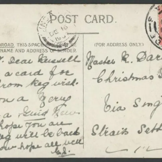 1907 (28th Nov) South Australian Greetings ...