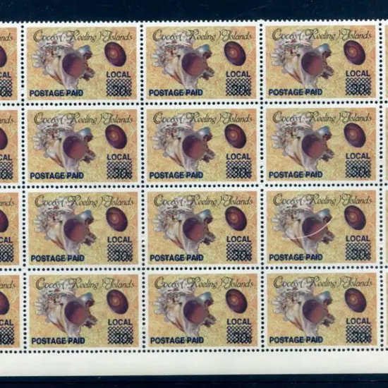 1991 (1c) on 30c Lajonkaire's Turban shell ...