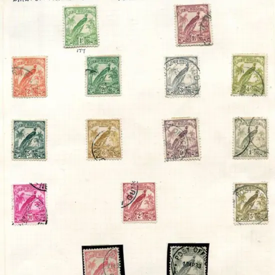 1932/34 Bird of Paradise undated set of 15. Fine ...