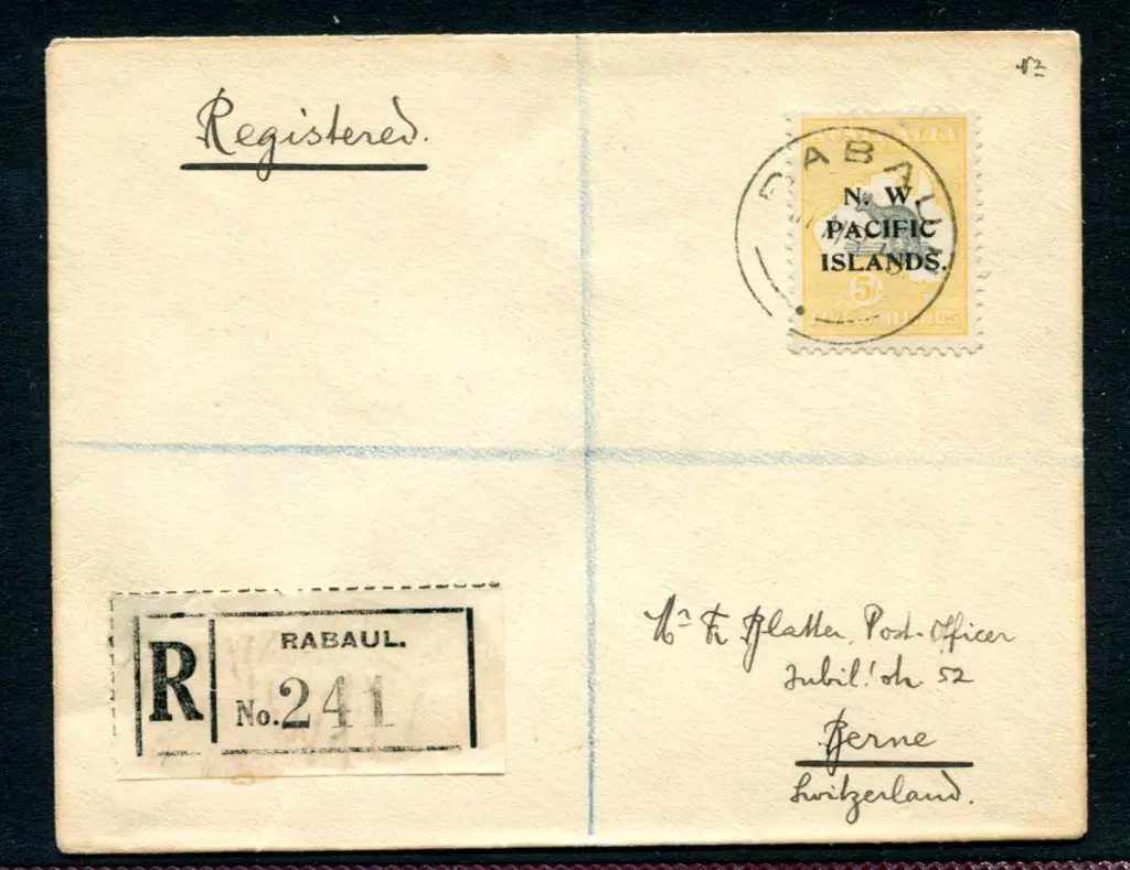 1919 (11th Mar) Rabaul Registered cover to ... Image 1++