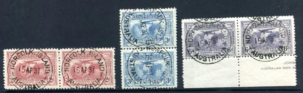 1931 Australia 2d, 3d & 6d Kingsford Smith in ... Image 1++