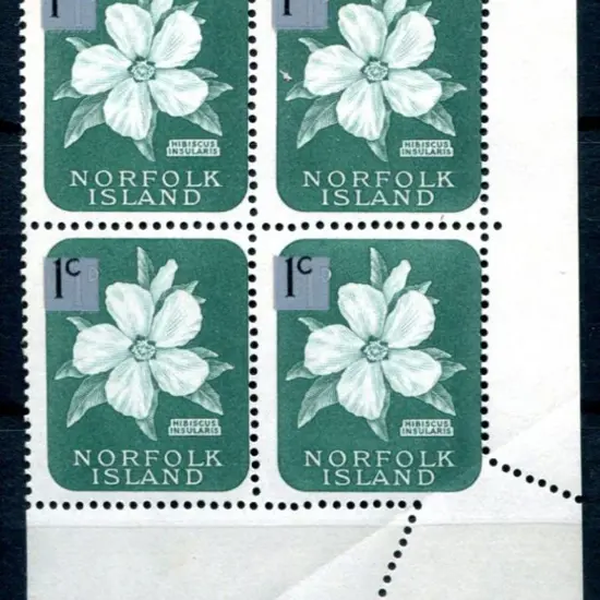 1966 1c on 1d Hibiscus Decimal surcharge (large) ...