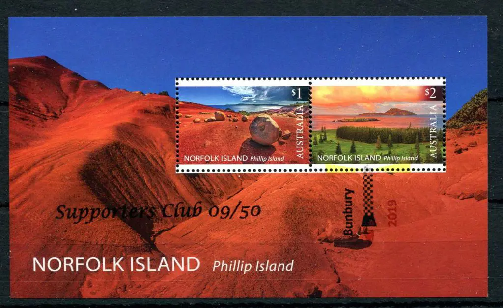 2019 $3 Phillip Island M/S ovptd "Bunbury 2019 ... Image 1++