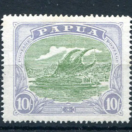 1916/31 10/- green & pale ultramarine. Fresh MLH & ...