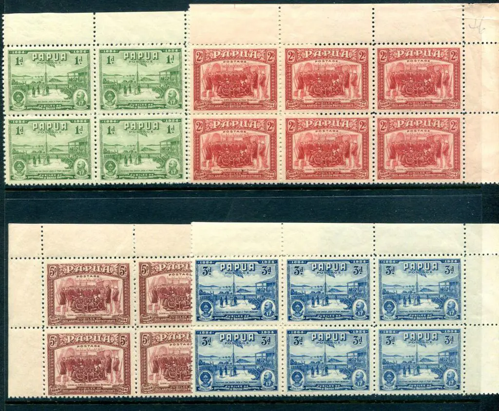 1934 50th Anniv set of 4 in MUH corner marginal ... Image 1++