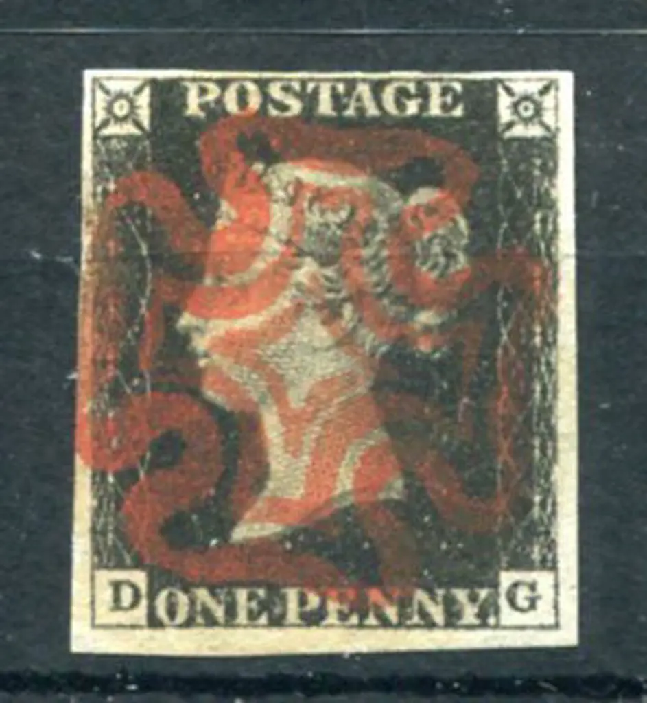 1840 1d intense black, Plate 1a. Superb used with ... Image 1++