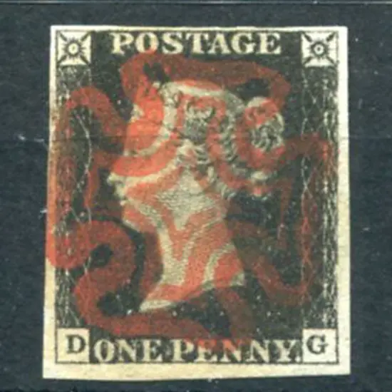1840 1d intense black, Plate 1a. Superb used with ...