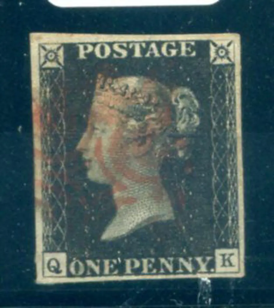 1840 1d black, Plate 1b. Fine used with light red ... Image 1++