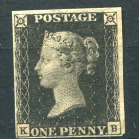 1840 1d black, Plate 6 with 4 close to large ...
