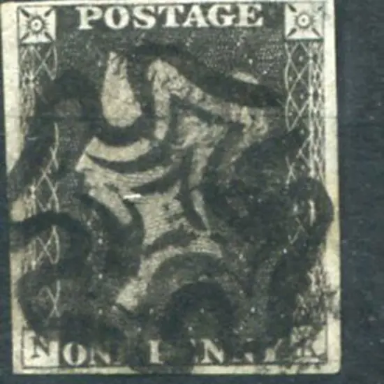 1840 1d black, Plate 11 with bold complete central ...